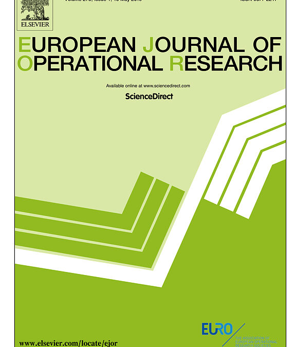 Latest article accepted for publication in European Journal of Operational Research