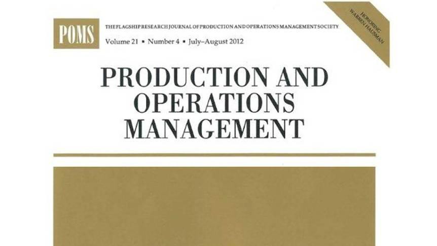 Article accepted for publication in Production and Operations Management Journal