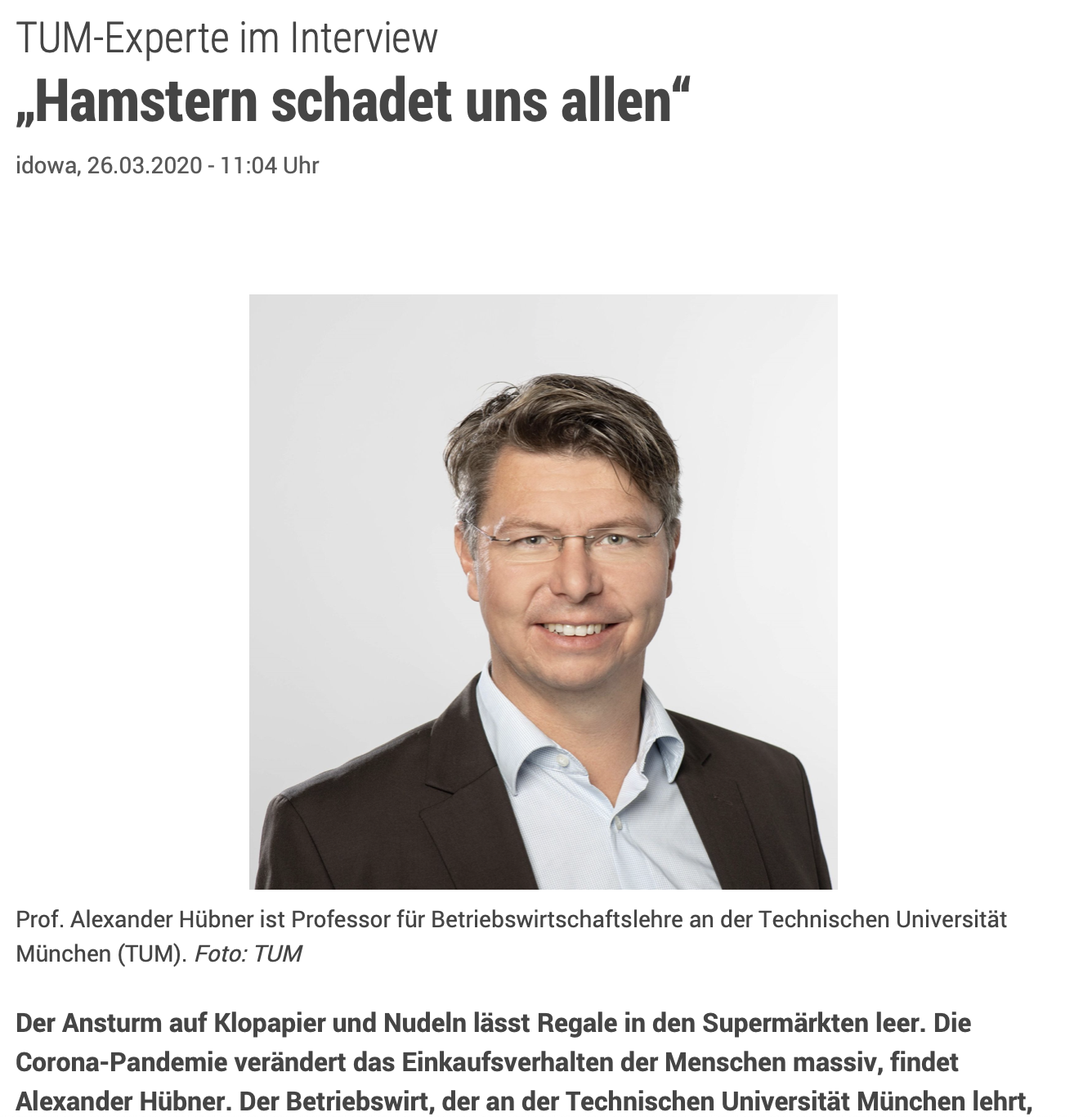 Straubinger Tagblatt Article