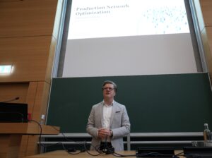 Lecture: Dr. Schmeink from McKinsey talked about Production Network Optimization